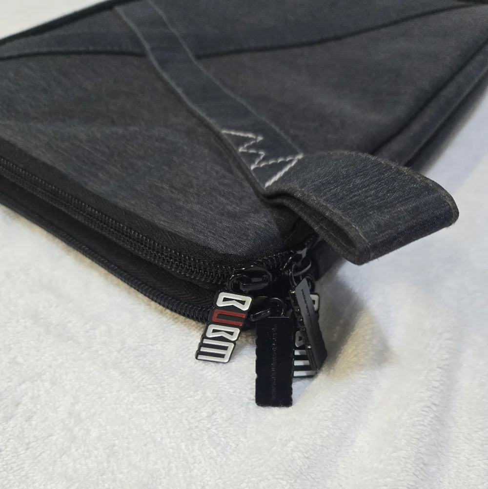BUBM Electronics Travel Organizer Case Zippered Tech Cable Storage Gray